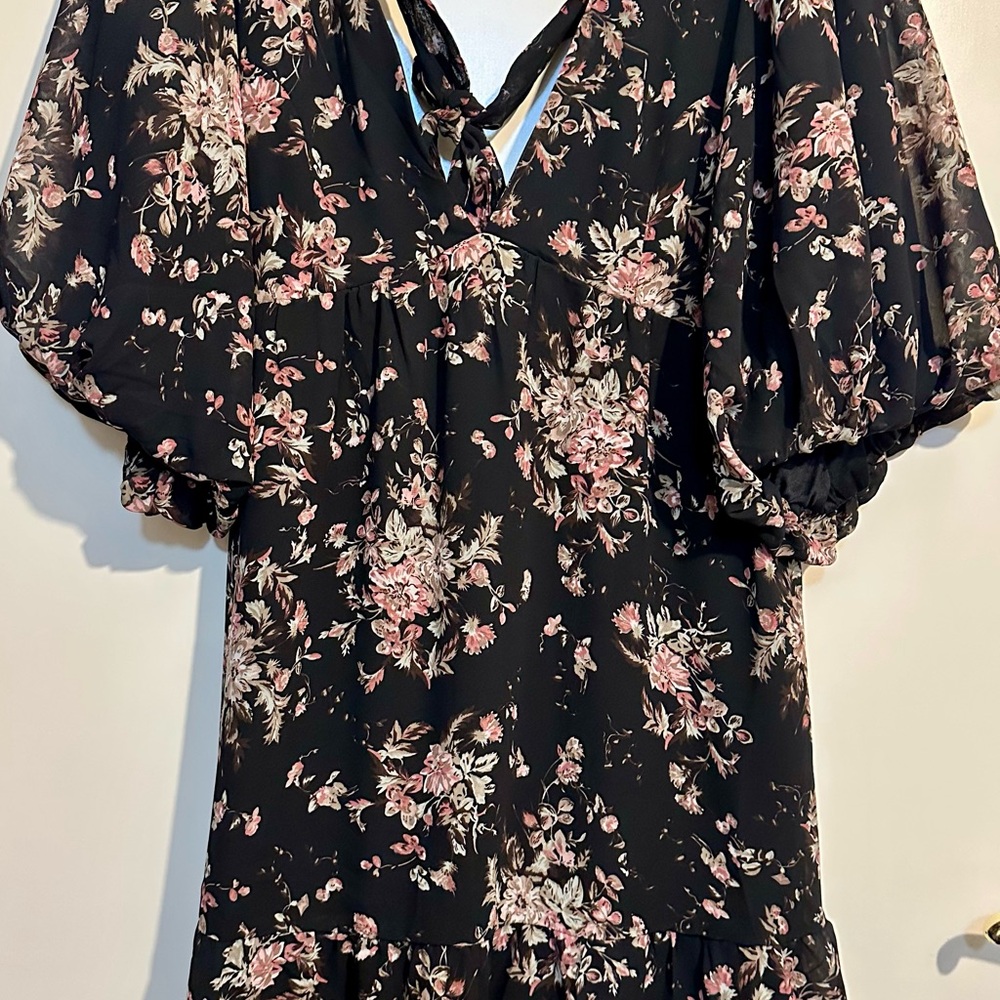 Floral Black Women's dress